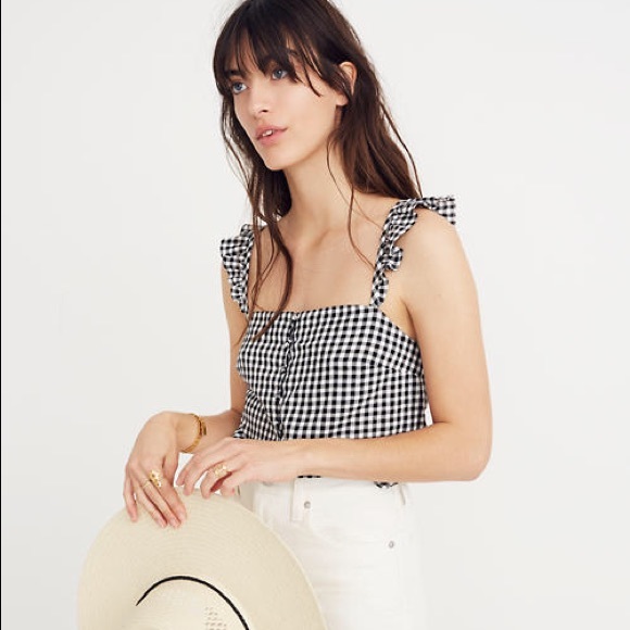 ruffle strap cami top